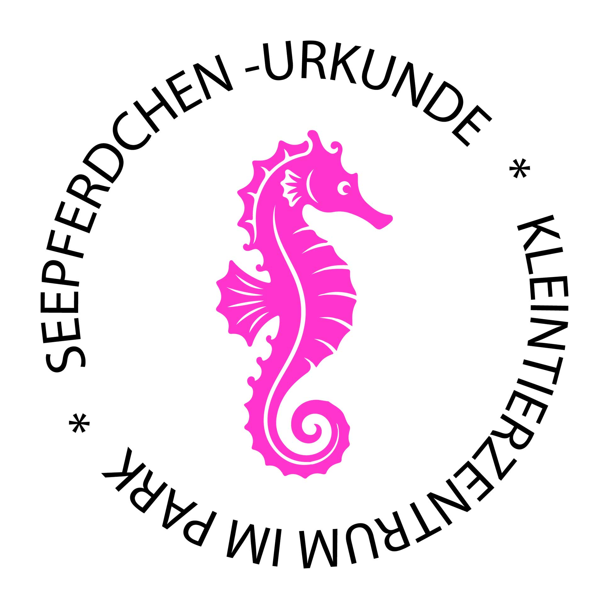 Siegel Seepferdchen Urkunde Kleintierzentrum im Park