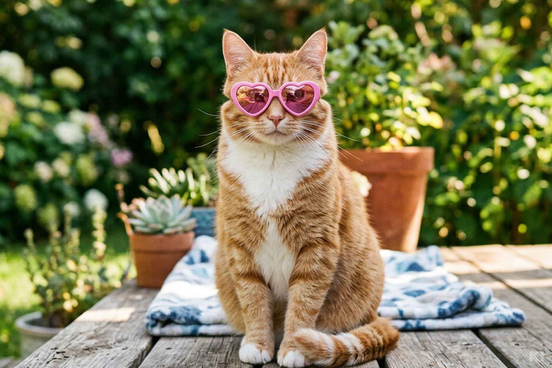 HCM Katze mit Sonnenbrille